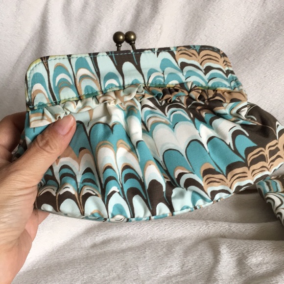 Vintage GAP silk blend mini kisslock clutch & sash